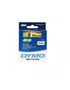 CINTA ROTULADORA DYMO D2 19mm x 10m AMARILLA/NEGRA