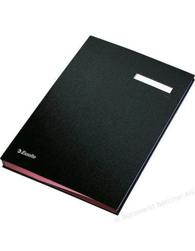 PORTA FIRMAS ESSELTE 20 SEPARADORES PP NEGRO