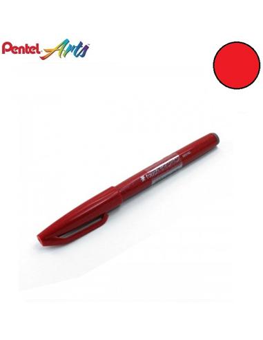 ROTULADOR PENTEL BRUSH SIGN PEN TOUCH ROJO