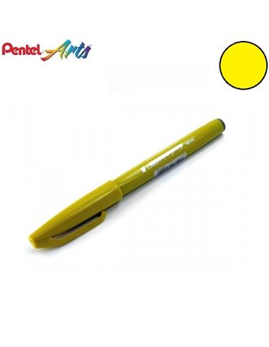 ROTULADOR PENTEL BRUSH SIGN PEN TOUCH AMARILLO