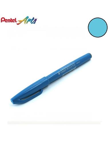 ROTULADOR PENTEL BRUSH SIGN PEN TOUCH AZUL CIELO