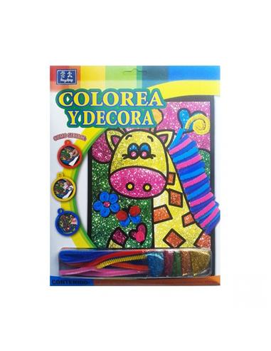SET MANUALIDADES PURPURINA COLOREA Y DECORA