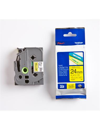 CINTA ROTULADORA BROTHER TZe651 YELLOW/NEGRA