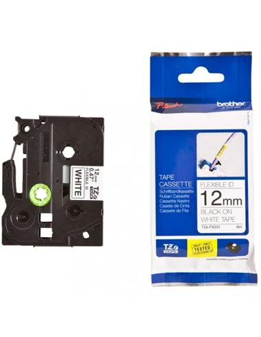 CINTA ROTULADORA BROTHER TZeFX231 BLANCA/NEGRA