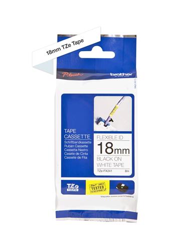 CINTA ROTULADORA BROTHER TZeFX241 BLANCA/NEGRA