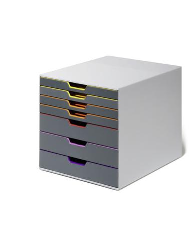 PORTA BANDEJAS DURABLE VARICOLOR 7 BANDEJAS GRIS