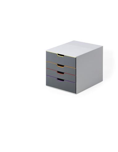 PORTA BANDEJAS DURABLE VARICOLOR 4 BANDEJAS GRIS
