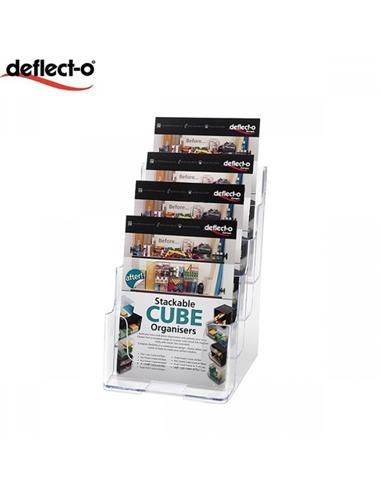 EXPOSITOR DEFLECTO 4 BOLSILLOS A6 ESCALERA 77701