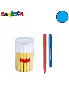 ROTULADOR CARIOCA JUMBO BOTE 30ud AZUL CELESTE