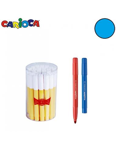 ROTULADOR CARIOCA JUMBO BOTE 30ud AZUL CELESTE