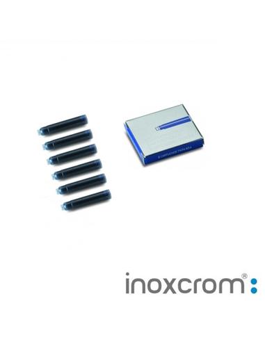 CARGA PLUMA INOXCROM x6 TUBOS PEQUEÑOS AZUL