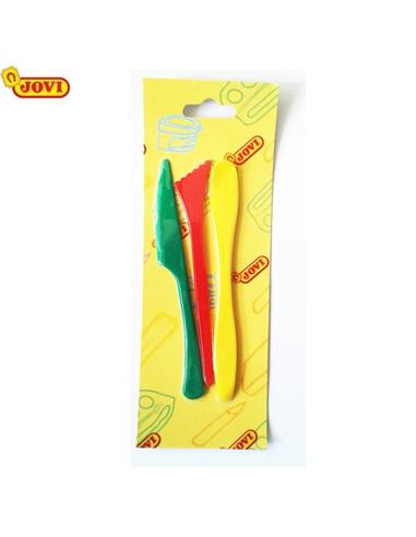 ESPATULAS MODELAR JOVI 3ud R-9 PLASTICO COLORES
