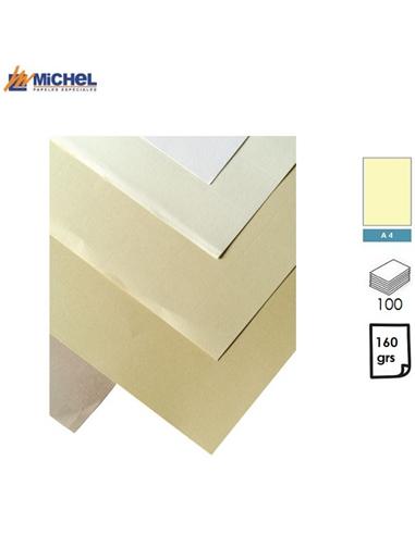 PAPEL MICHEL INGRES A4 160GR 100H CREMA