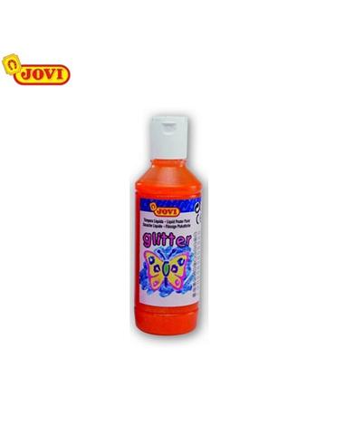 TEMPERA JOVI GLITTER 250ml NARANJA 517/06