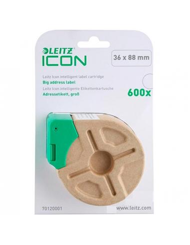 ROLLO ETIQUETA TERMICA LEITZ ICON 36x88mm 600U
