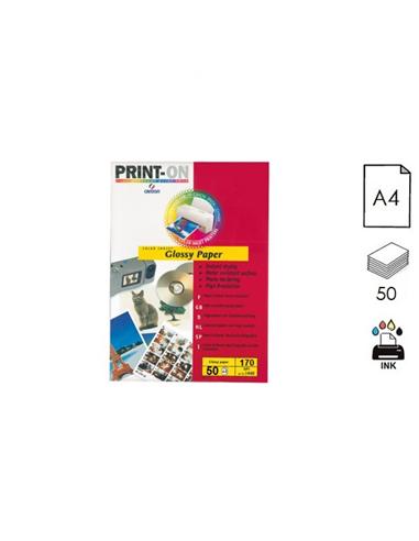 PAPEL CANSON PHOTO GLOSSY INK A4 170GR 50H