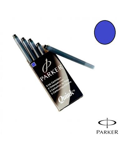 CARGA PLUMA PARKER ORIGINAL x5 TUBOS AZUL