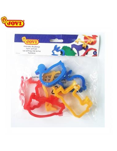 MOLDES PLASTILINA JOVI R-7G ANIMALES GRANJA 6ud