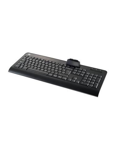 TECLADO CONCEPTRONIC CON LECTOR CHIP DNI NEGRO USB