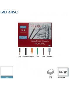LAMINA DIBUJO FABRIANO A4+ 130gr RECUADRO 10H
