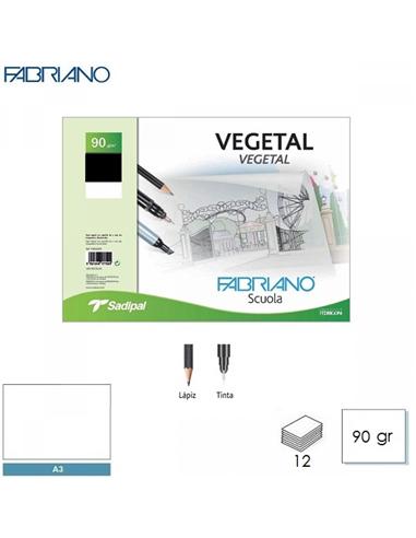 LAMINA PAPEL VEGETAL FABRIANO A3 90gr 12H