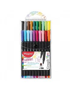 ROTULADOR MAPED GRAPH PEPS 0.4mm 20 COLORES