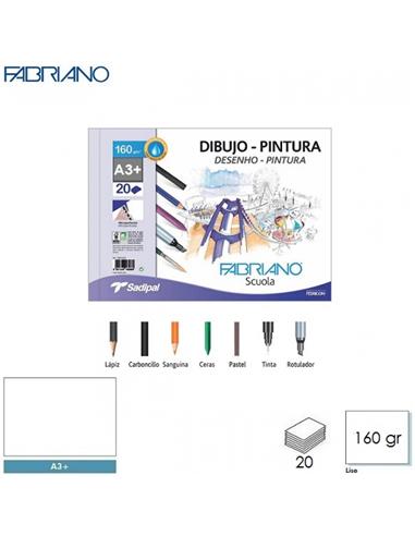 BLOC DIBUJO FABRIANO A3 160gr SIN RECUADRO 20H