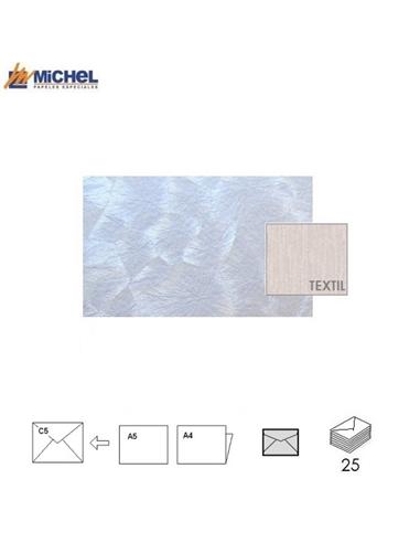 SOBRE MICHEL CARVING ICE NACAR 160x220mm BLANCO