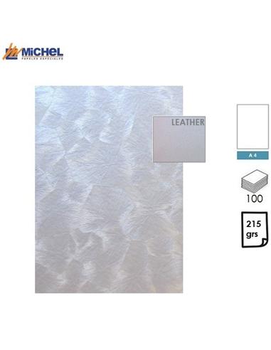 PAPEL MICHEL CARVING ICE NACAR A4 215GR 100H BLANC