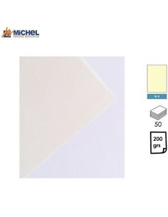 PAPEL MICHEL PERGAMINERO A4 200GR 50H CREMA