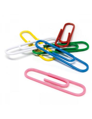 CLIPS PLASTIFICADO COLORES MILAN N°2 33 MM 100 UDS