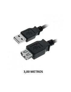 CABLE NANO CABLE USB 2.0 EXTENSION M-H 3,00 METROS
