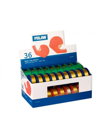PORTA CINTA ADHESIVA MILAN + CINTA 33m x 19mm