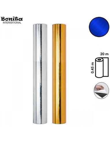 PLASTICO ADHESIVO BONITA 0,45x20m METALIZADO AZUL