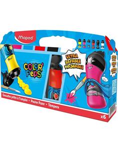 TEMPERA MAPED COLORPEPS 75ml 6 COLORES OPACOS