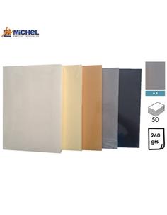 PAPEL MICHEL MURILLO A4 260GR 50H GRIS