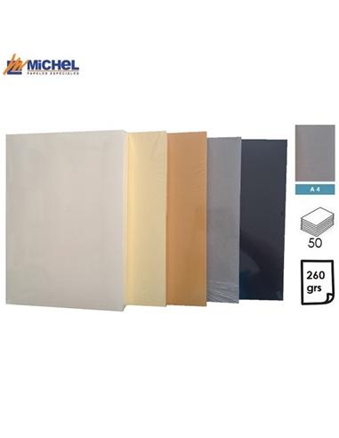 PAPEL MICHEL MURILLO A4 260GR 50H GRIS