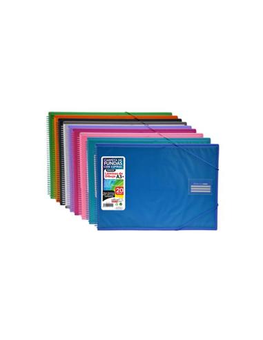 CARPETA CON FUNDAS OFFICE-BOX 20F A3+ APAISADO
