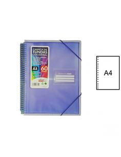 CARPETA CON FUNDAS OFFICE-BOX 60F A4 ESPIRAL
