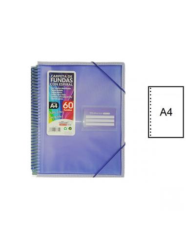 CARPETA CON FUNDAS OFFICE-BOX 60F A4 ESPIRAL