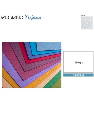 CARTULINA FABRIANO 50x60 cm 160g TIZIANO BIANCO