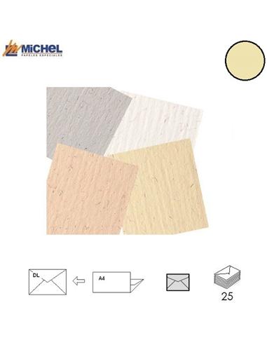 SOBRE MICHEL ARTISAN BUTTEN 110x220mm 100GR CREMA