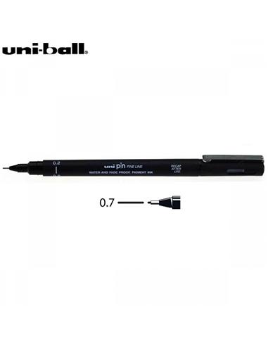 ROTULADOR UNI-PIN FINI LINE 0.7mm NEGRO CALIBRADO