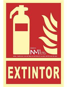 CARTEL SEÑALIZACION "EXTINTOR" MED.21x30
