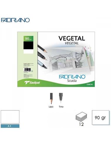 LAMINA PAPEL VEGETAL FABRIANO A4 90gr 12H