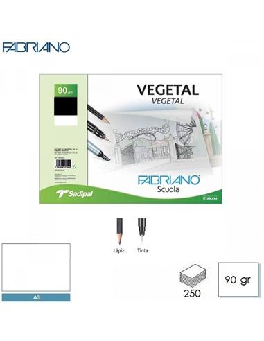 LAMINA PAPEL VEGETAL FABRIANO A3 90GR 250U