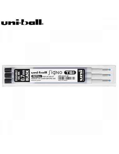 CARGA BOLIGRAFO UNI-BALL SIGNO TSI 0.7 NEGRO x3uds