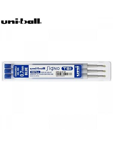 CARGA BOLIGRAFO UNI-BALL SIGNO TSI 0.7 AZUL x3uds