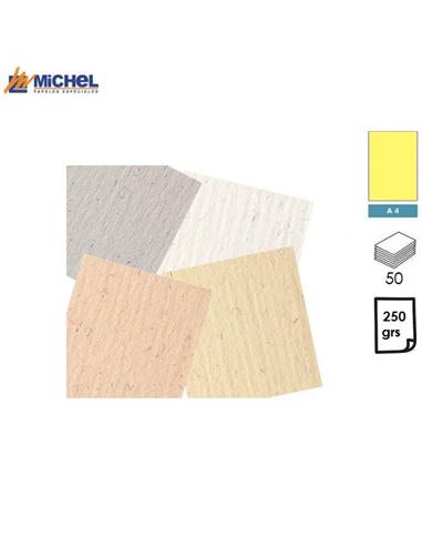PAPEL MICHEL ARTISAN BUTTEN A4 250GR 50H AMARILLO