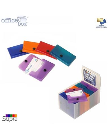 TARJETERO OFFICE-BOX 40 FUNDAS 100x65mm 25415